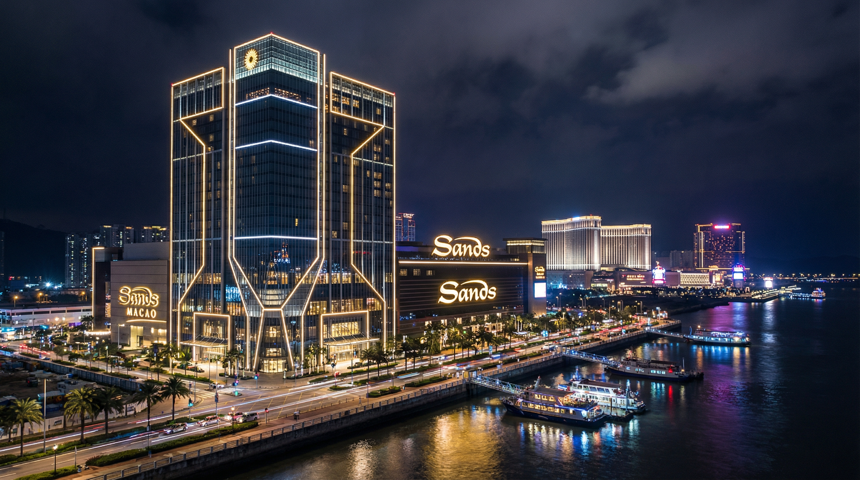 澳门金沙娱乐城夜景